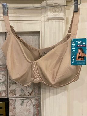 Vanity Fair Beige Minimizer Bra - Nude/Tan